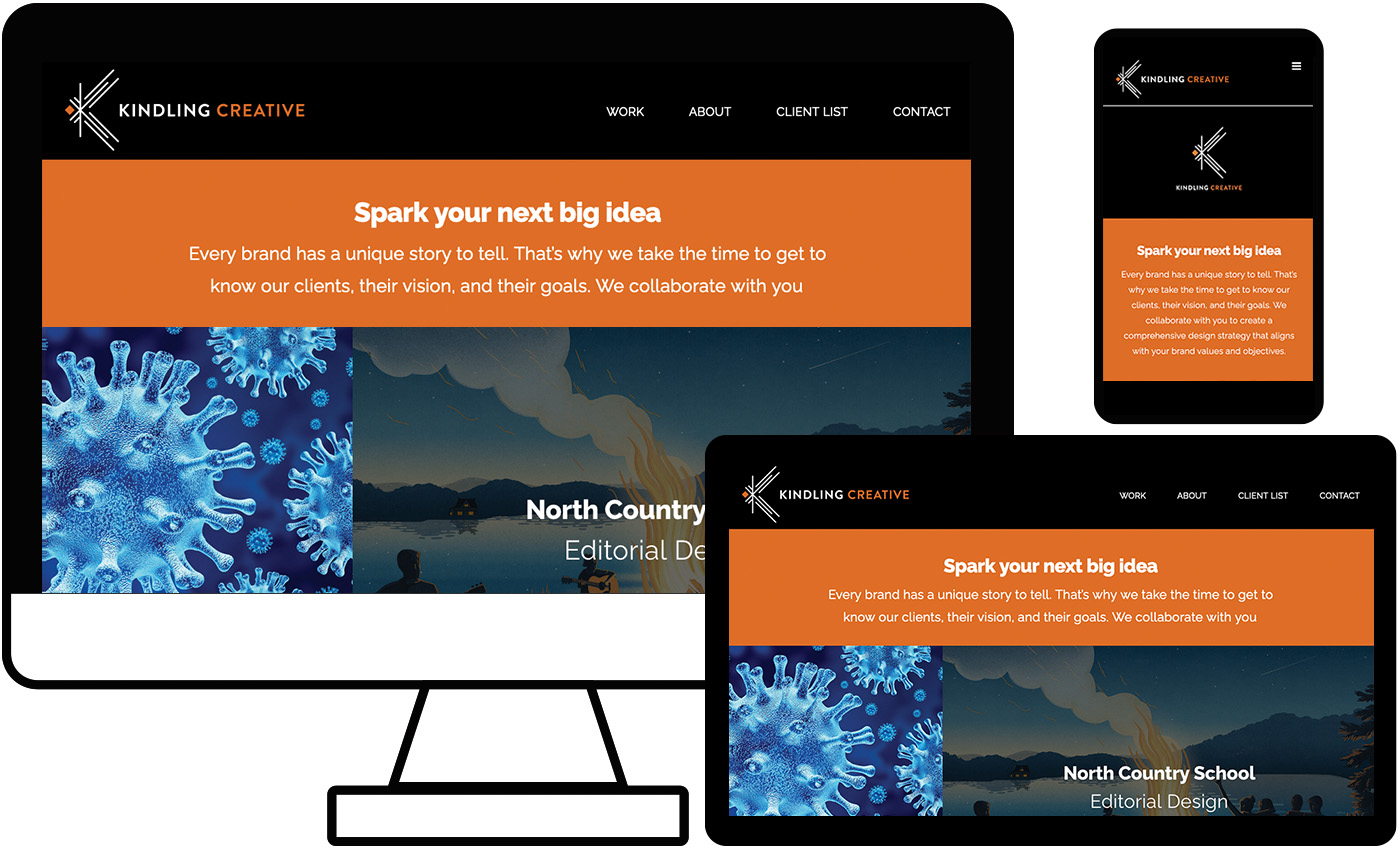 Kindling Creative website
