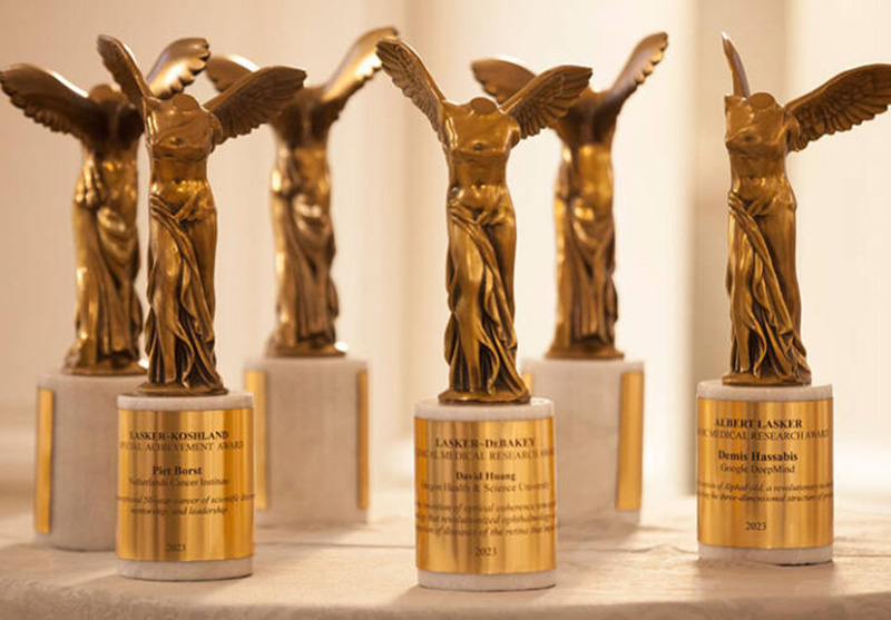 Lasker Award statues